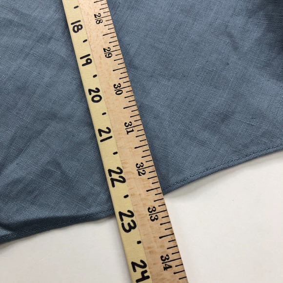Banana Republic NEW Vintage VTG 0 (Fits 25 In) 100% Linen Zip Skirt Blue - Picture 3 of 9